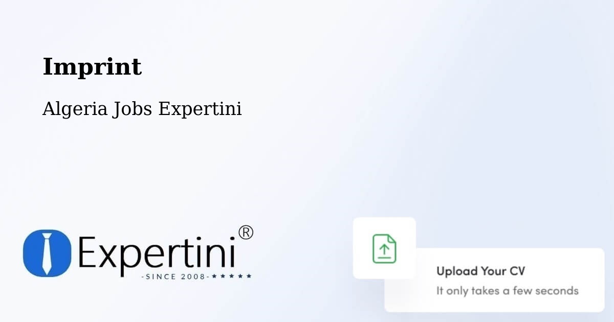 Imprint – Beni Mester - Algeria Jobs Expertini